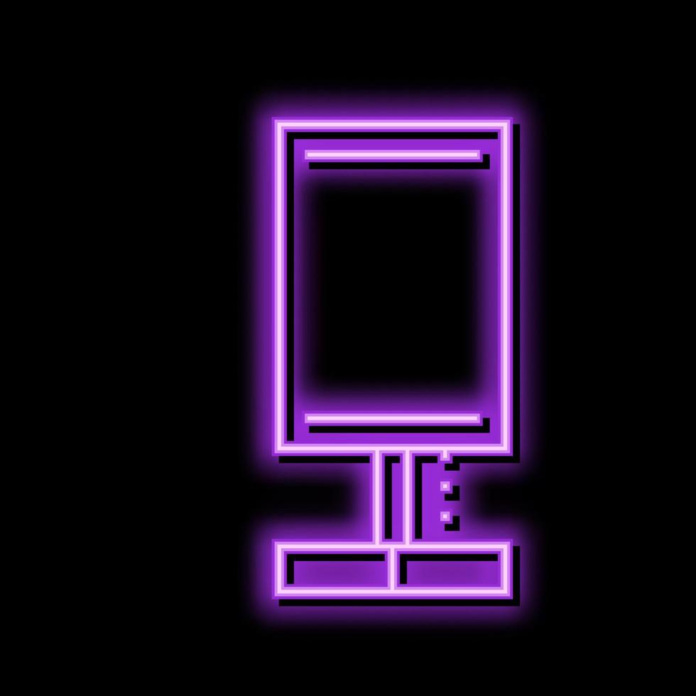 night table lamp neon glow icon illustration vector
