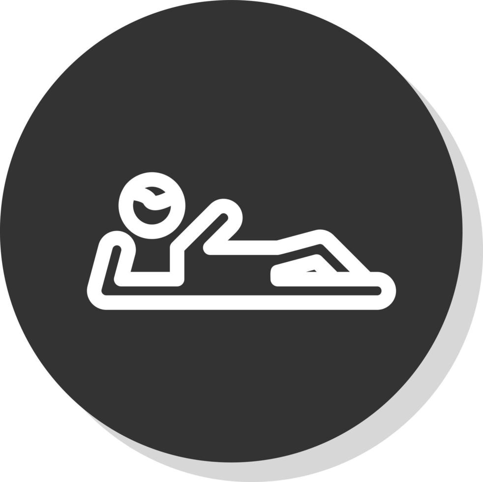 Lying Down Vector Icon Design