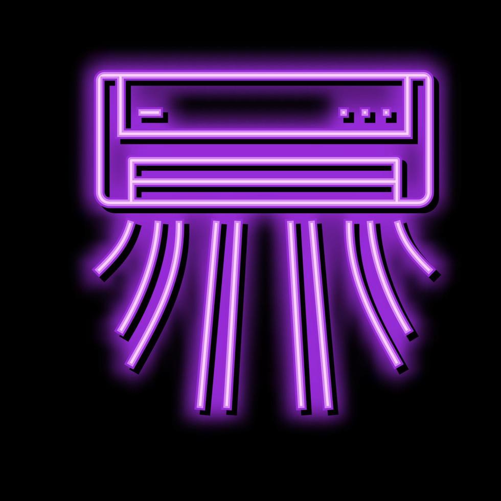 conditioner air neon glow icon illustration vector