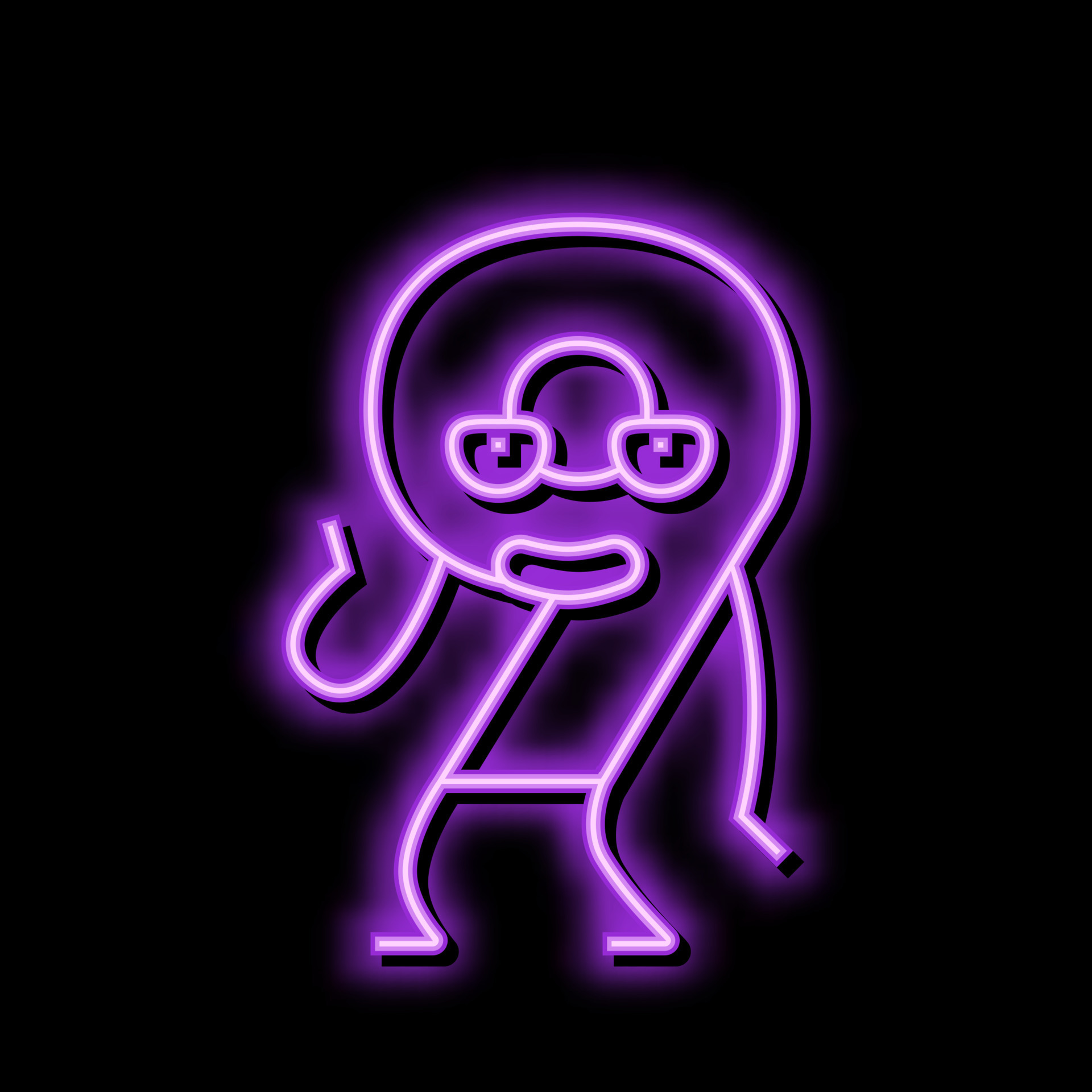 nine number character neon glow icon illustration 20573668 Vector Art