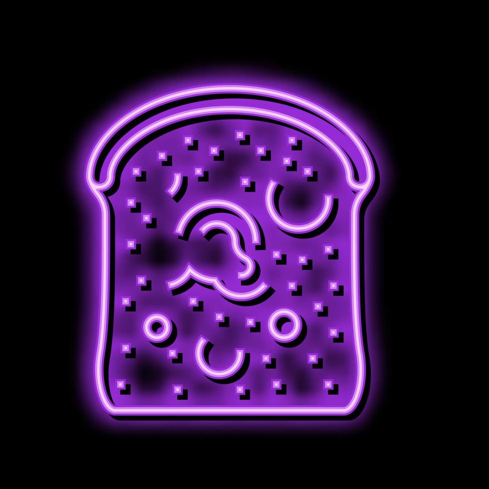 bread rotten food neon glow icon illustration vector