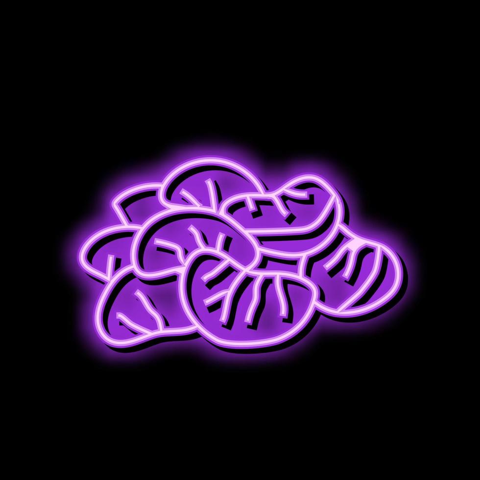 bunch tangerine neon glow icon illustration vector