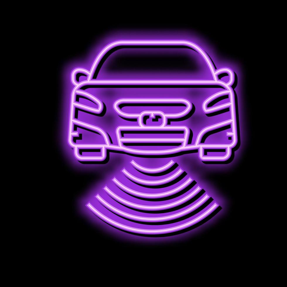 automobile sensor neon glow icon illustration vector