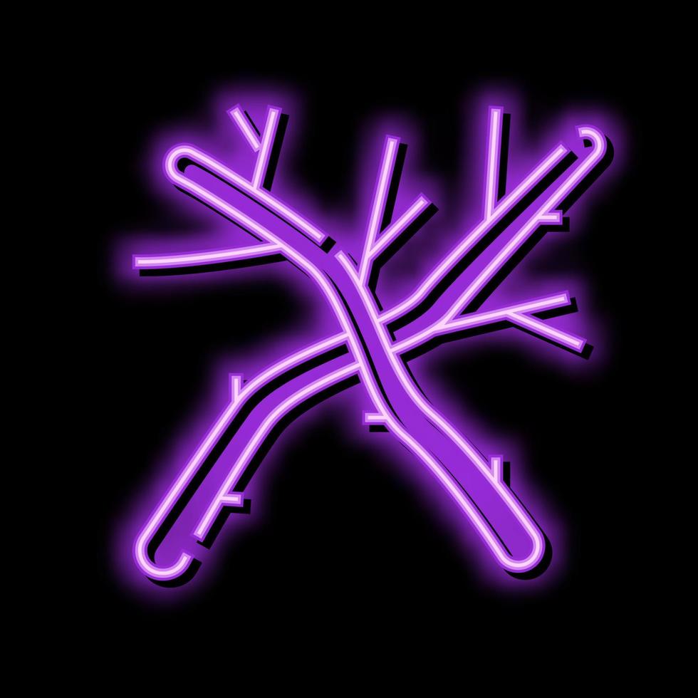twig wood timber neon glow icon illustration vector