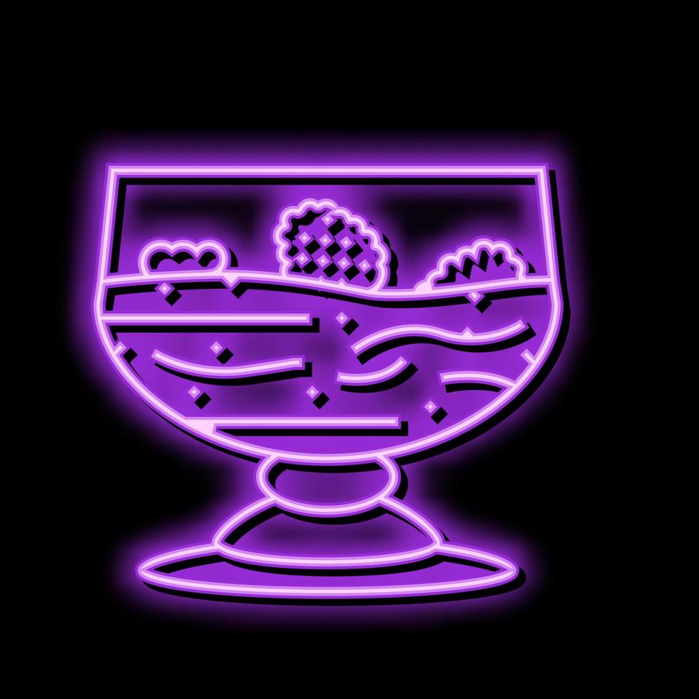 dessert raspberry fruit berry neon glow icon illustration vector
