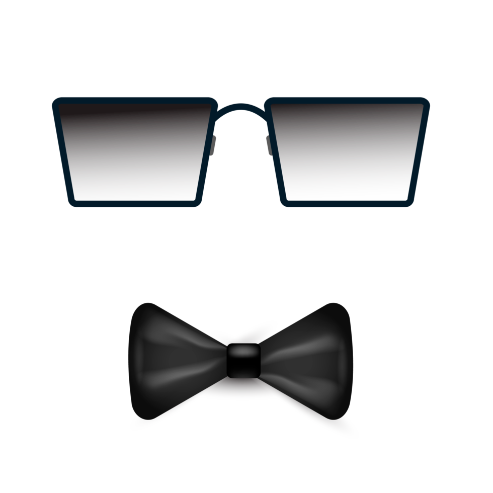 happy father's day design with tie, mustache and  heart png