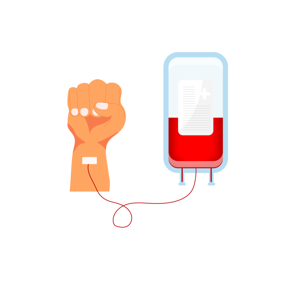 Realistic world blood donor design concept png