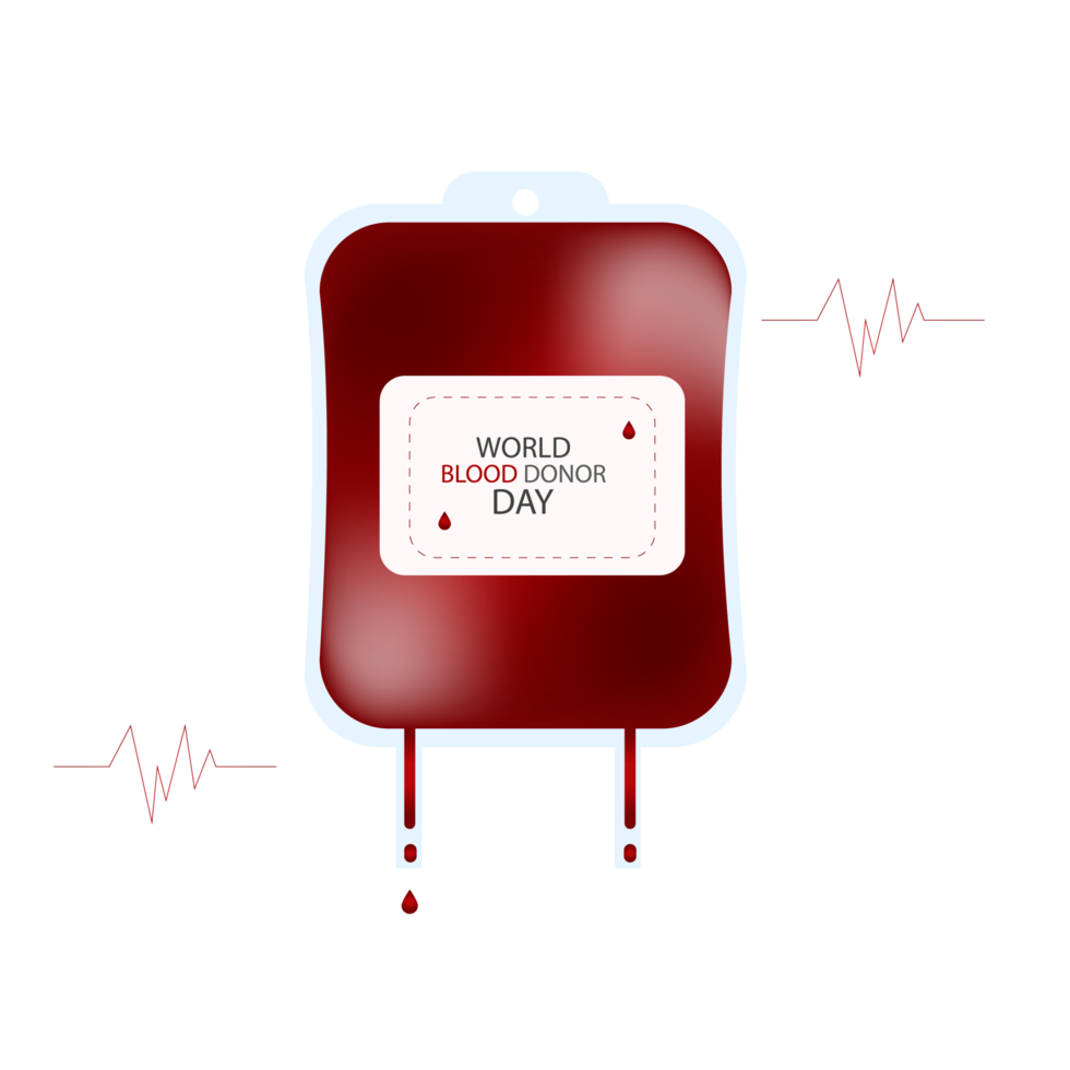 Realistic world blood donor design concept png