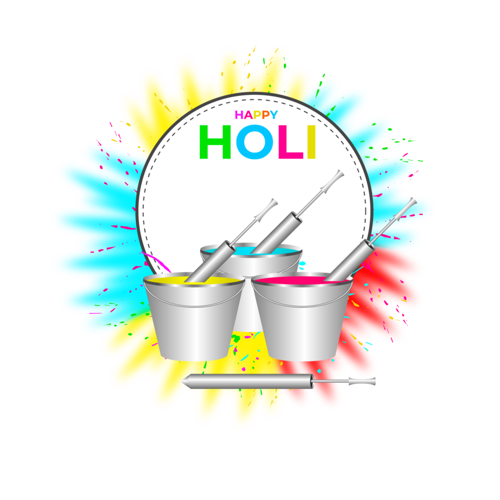 contento holi Festival design con spruzzi colore png