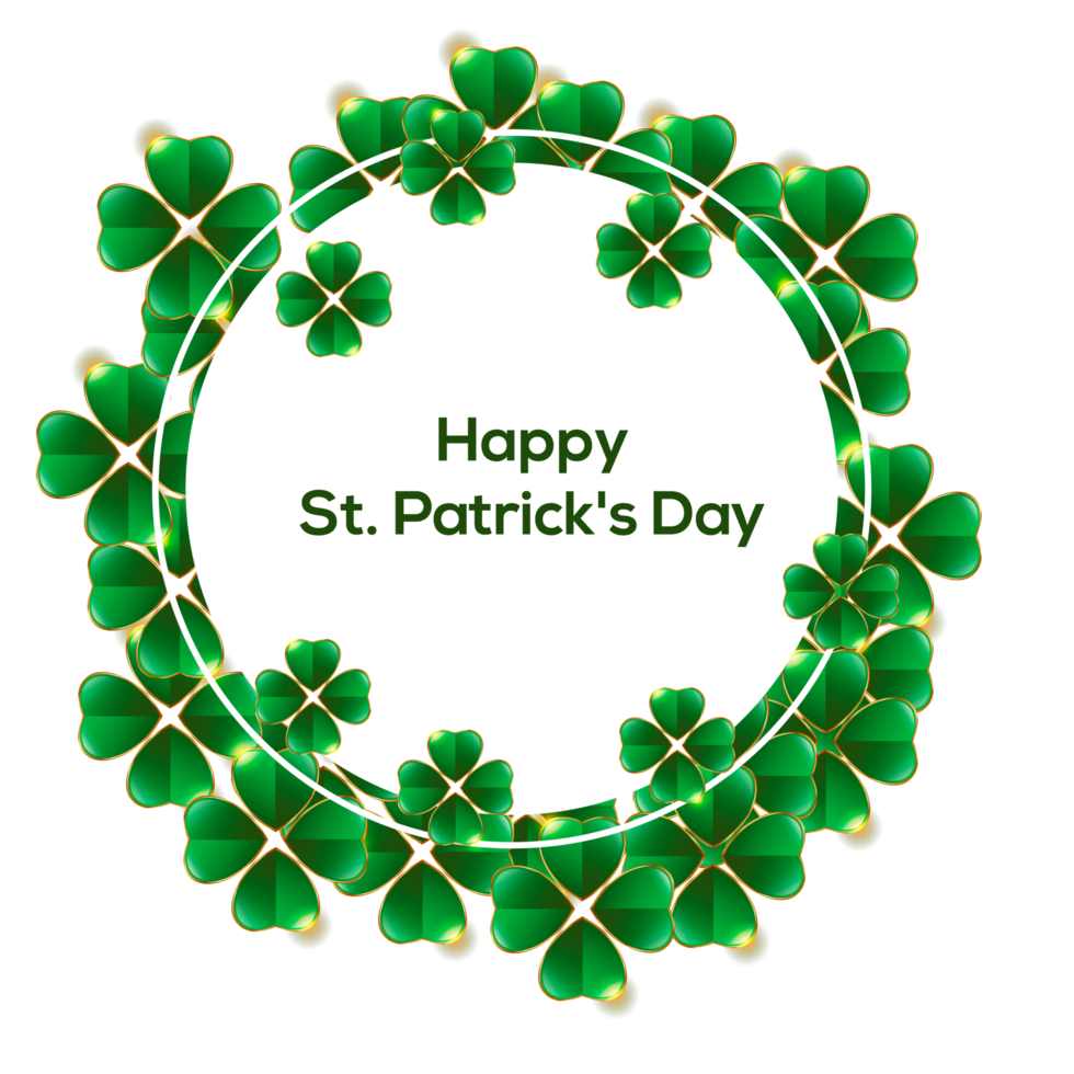 st. patrick's day with gold coins png