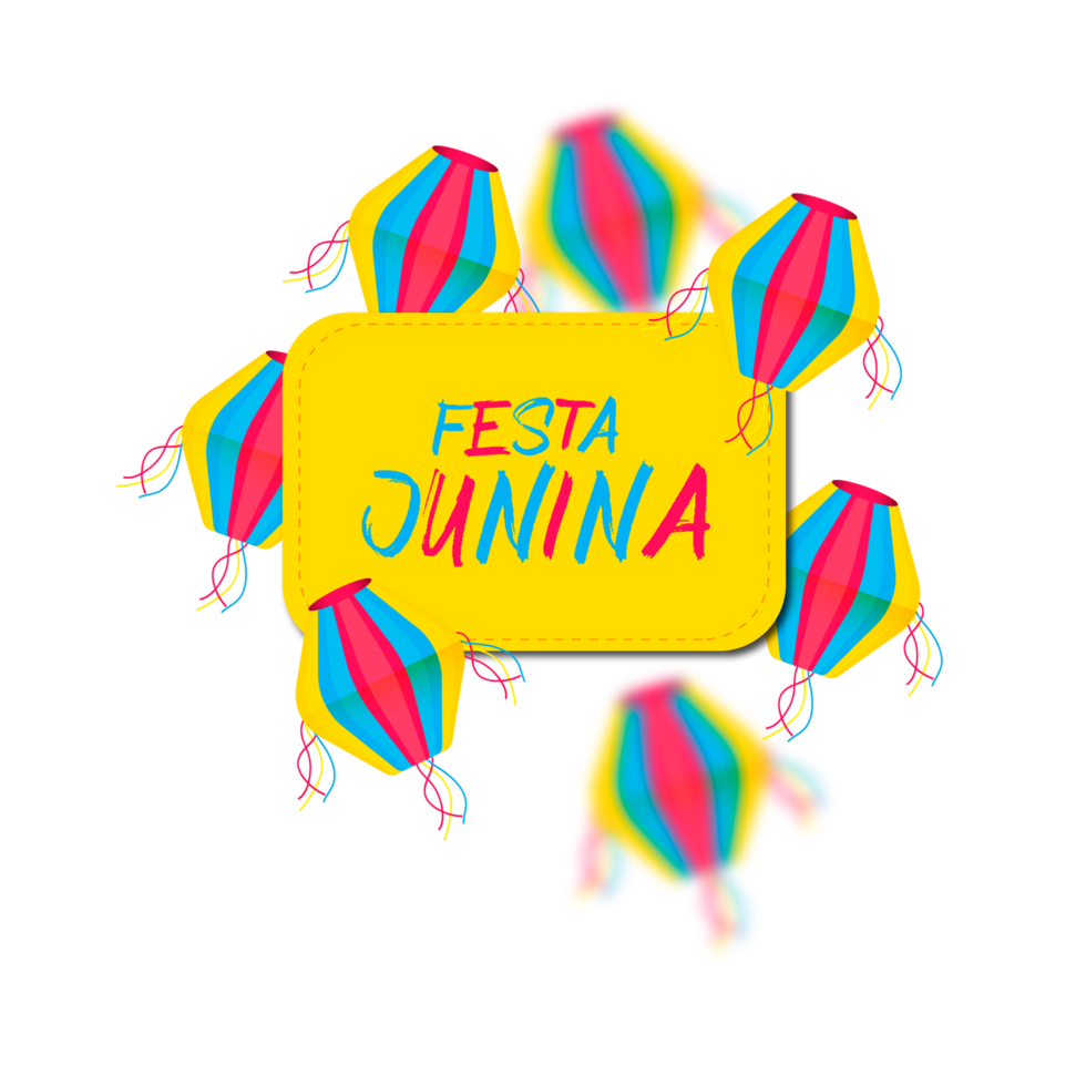 festa Junina avec fête drapeaux, papier lanterne png
