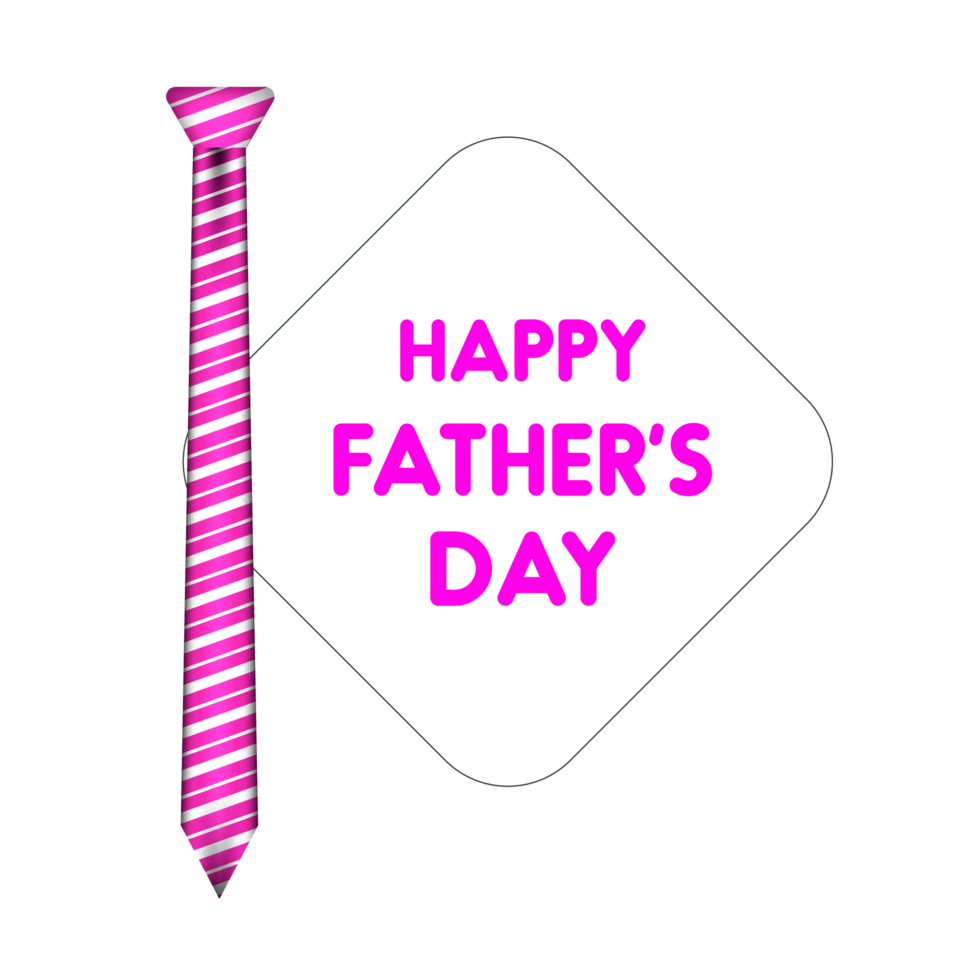 happy father's day design with tie, mustache and  heart png