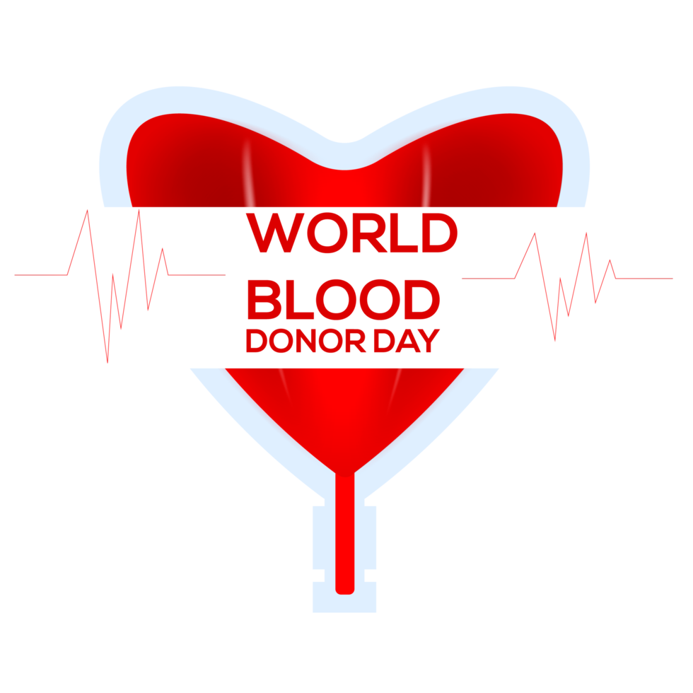 Realistic world blood donor design concept png