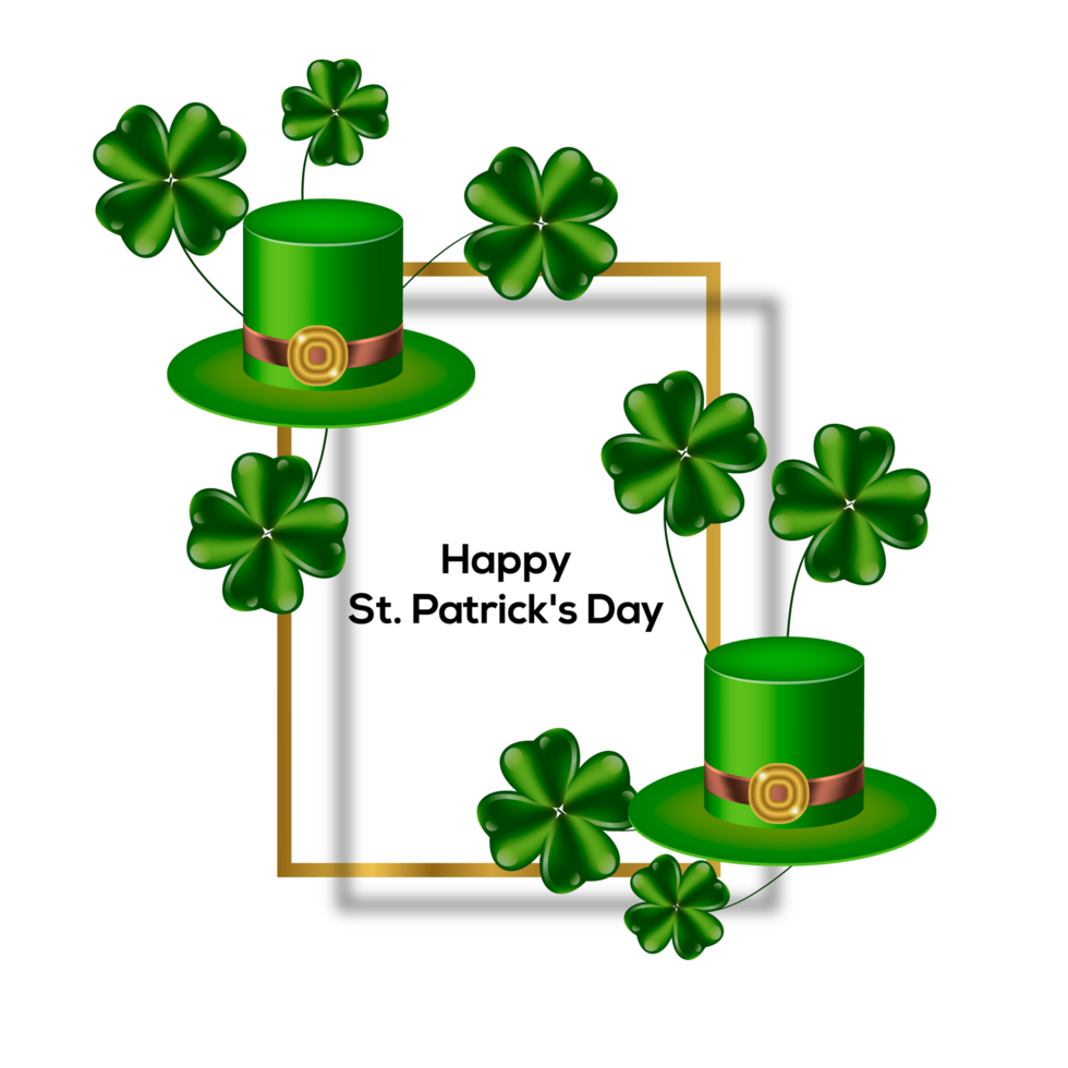 st. patrick's day with gold coins png