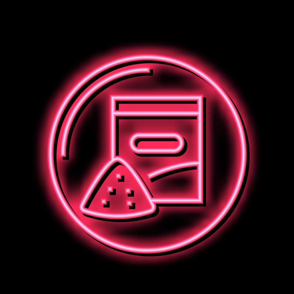 snacks department store neon glow icon illustration vector