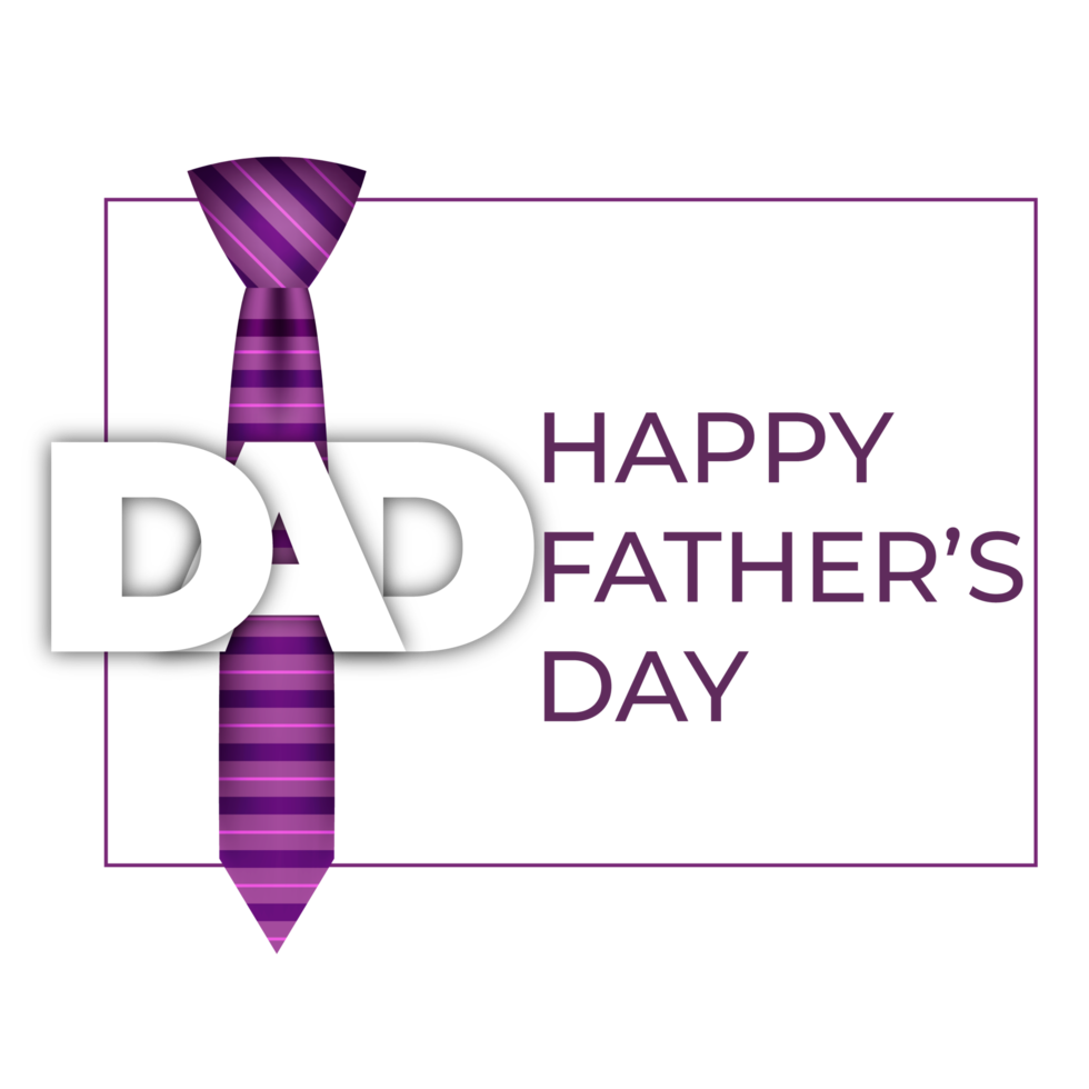 happy father's day design with tie, mustache and  heart png