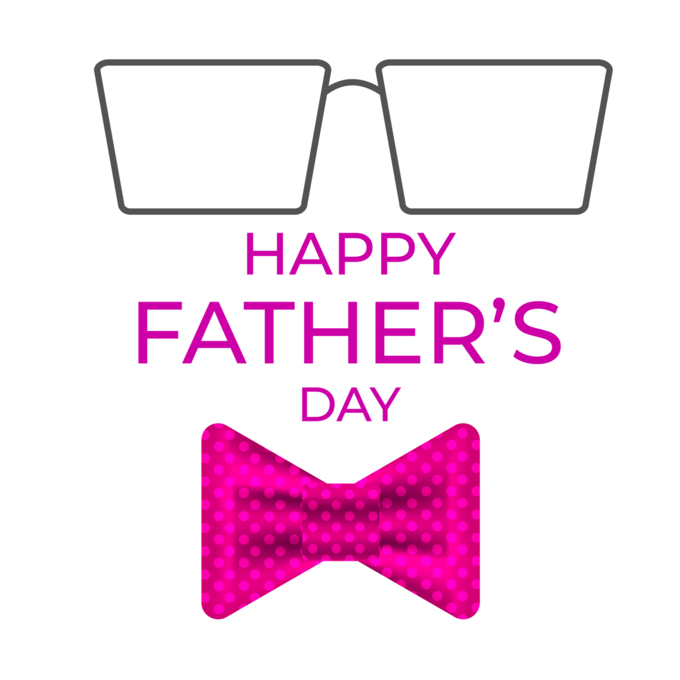 happy father's day design with tie, mustache and  heart png