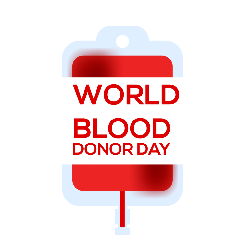 Realistic world blood donor design concept png