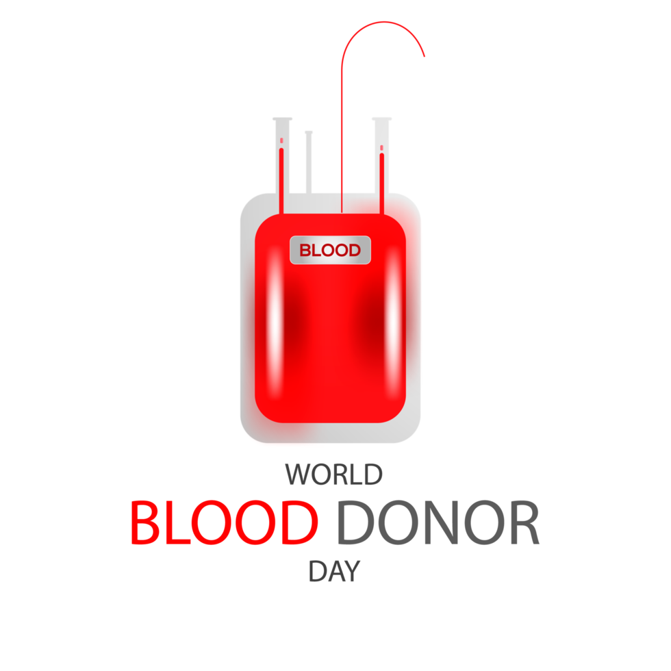 realista mundo sangre donante diseño concepto png
