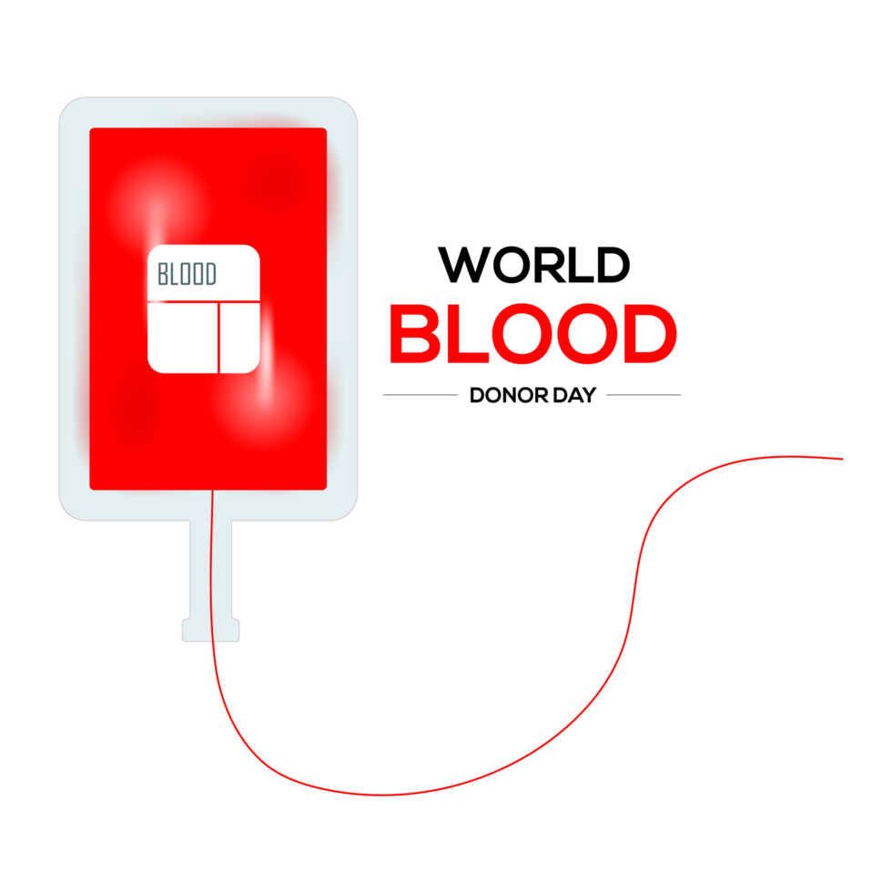 Realistic world blood donor design concept png