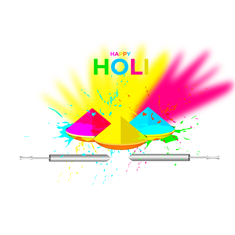 content Holi Festival conception avec éclabousser Couleur png