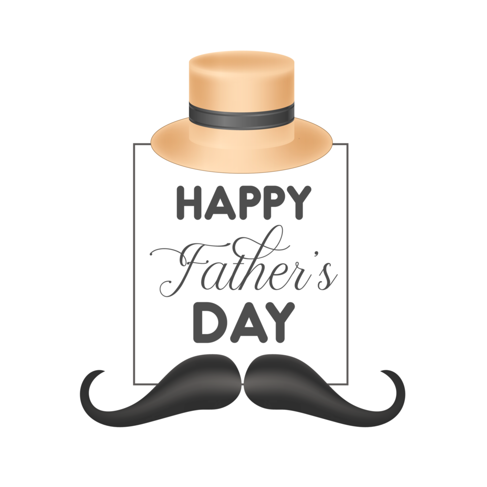 Modern happy fathers day attractive design png