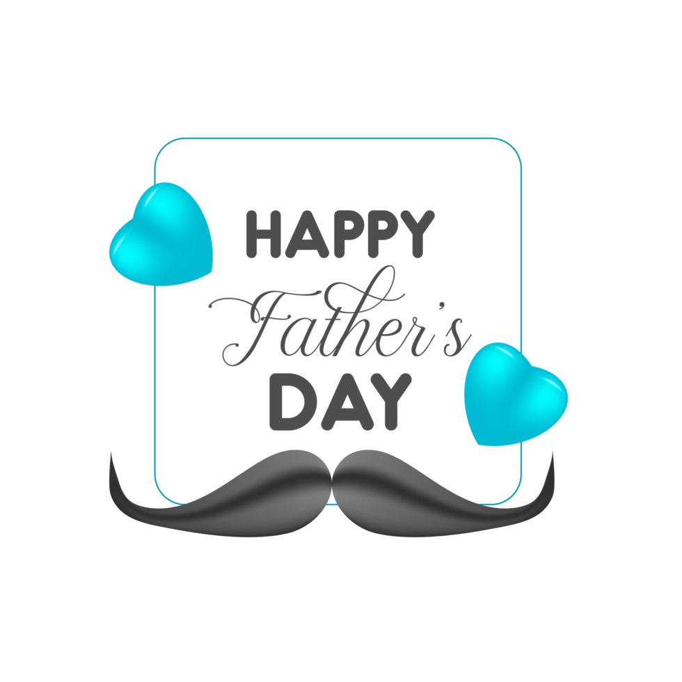 Modern happy fathers day attractive design png