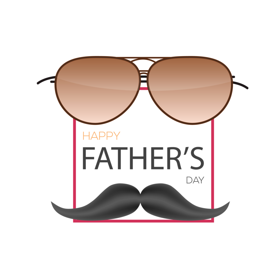 Modern happy fathers day attractive design png