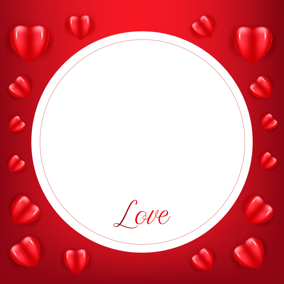 love frame with love hart 20574405 PNG