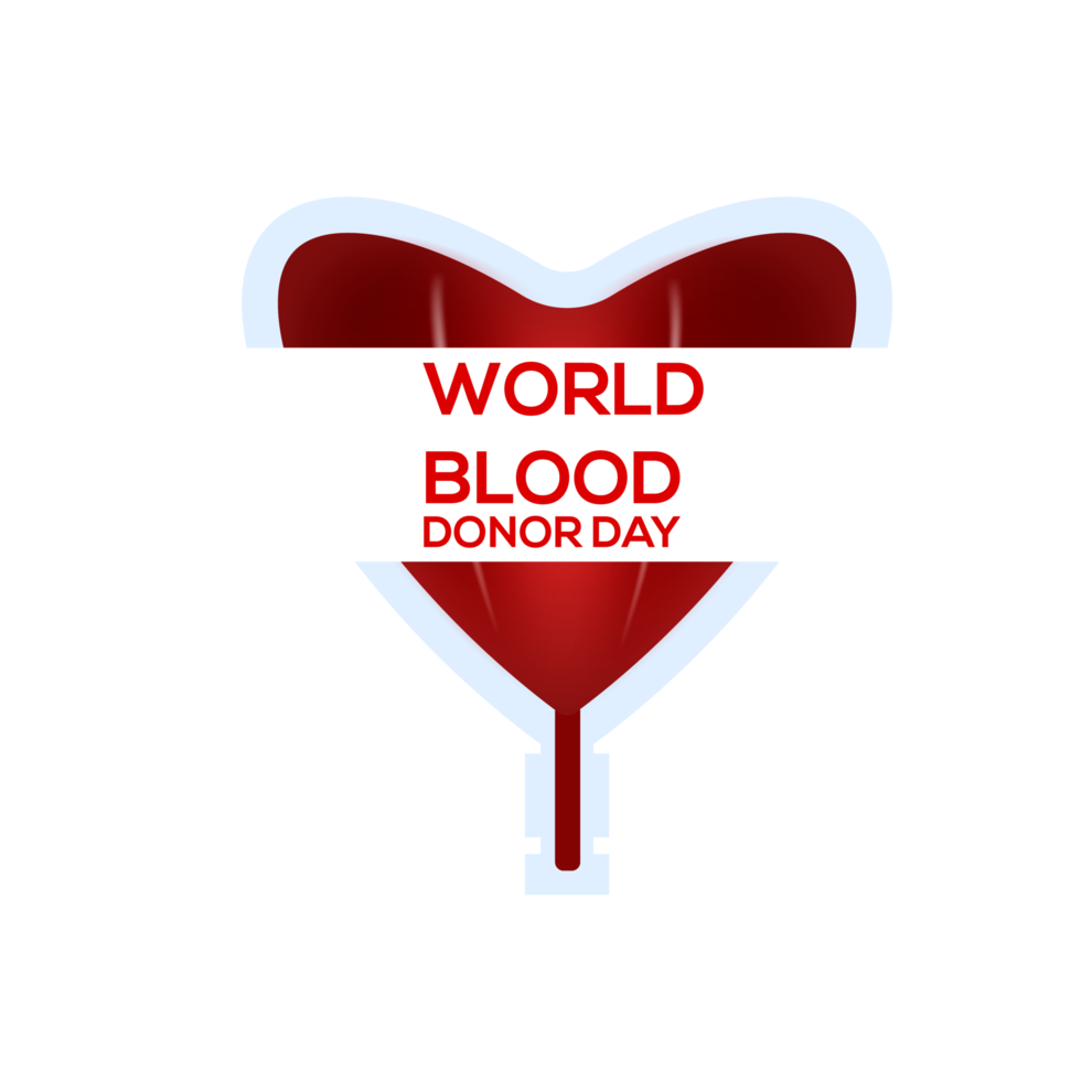 Realistic world blood donor design concept png