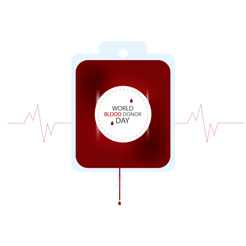 Realistic world blood donor design concept png