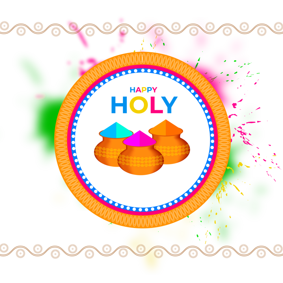 contento holi festival diseño con salpicaduras color png