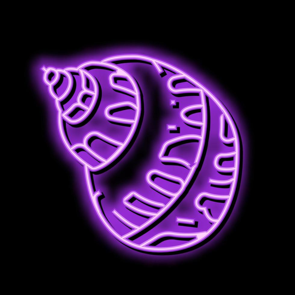 babylon sea shell beach neon glow icon illustration vector