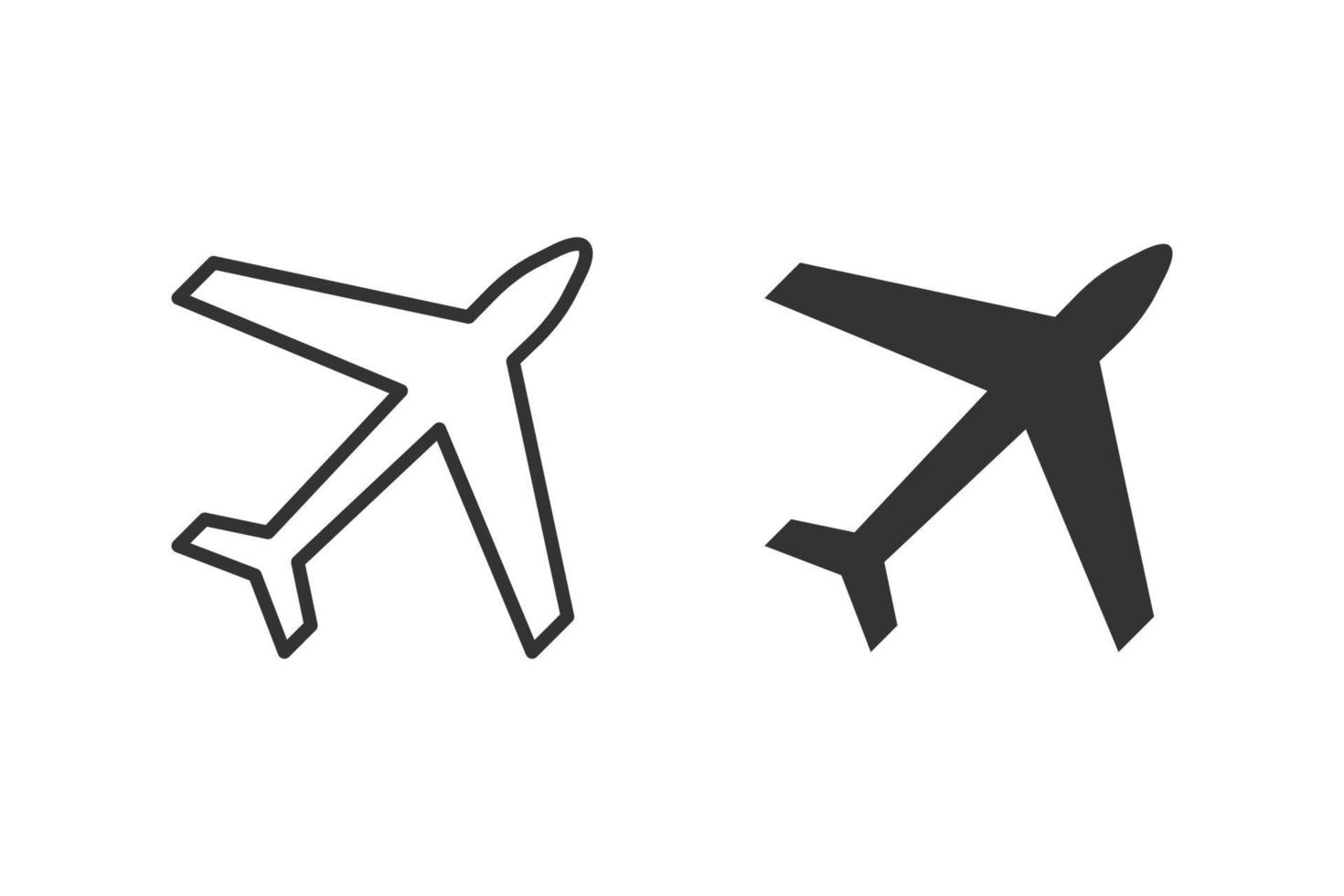 Airplane transport icon vector logo template. passenger plane, aircraft vector design.