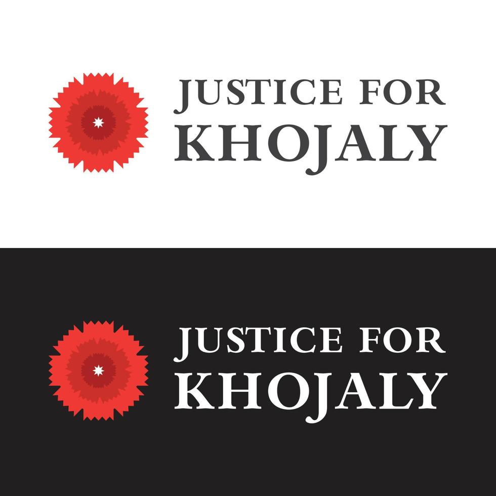 Khojaly Genocide february 26, 1992. Poster for the memory of the Azerbaijani people. vector