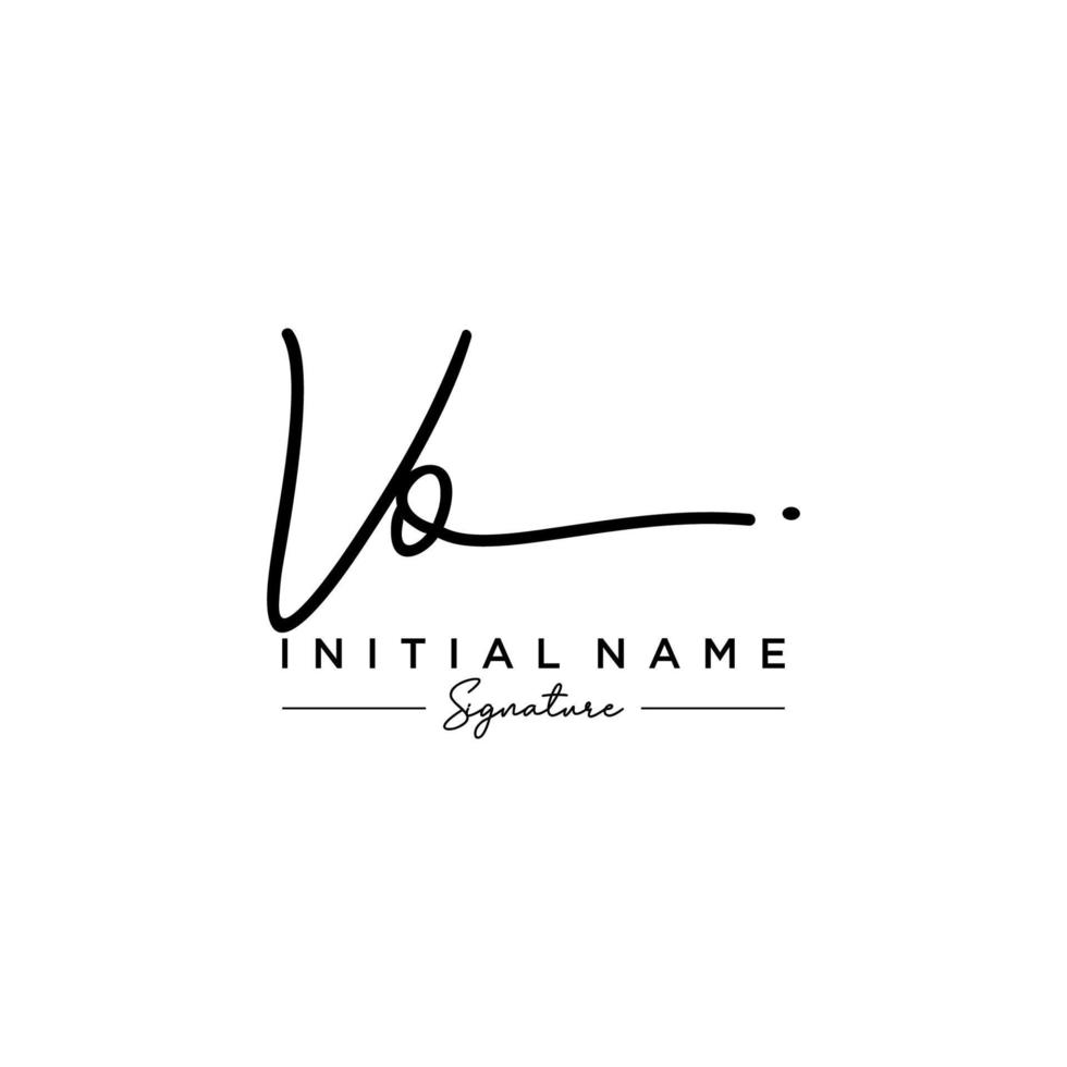 Letter VO Signature Logo Template Vector