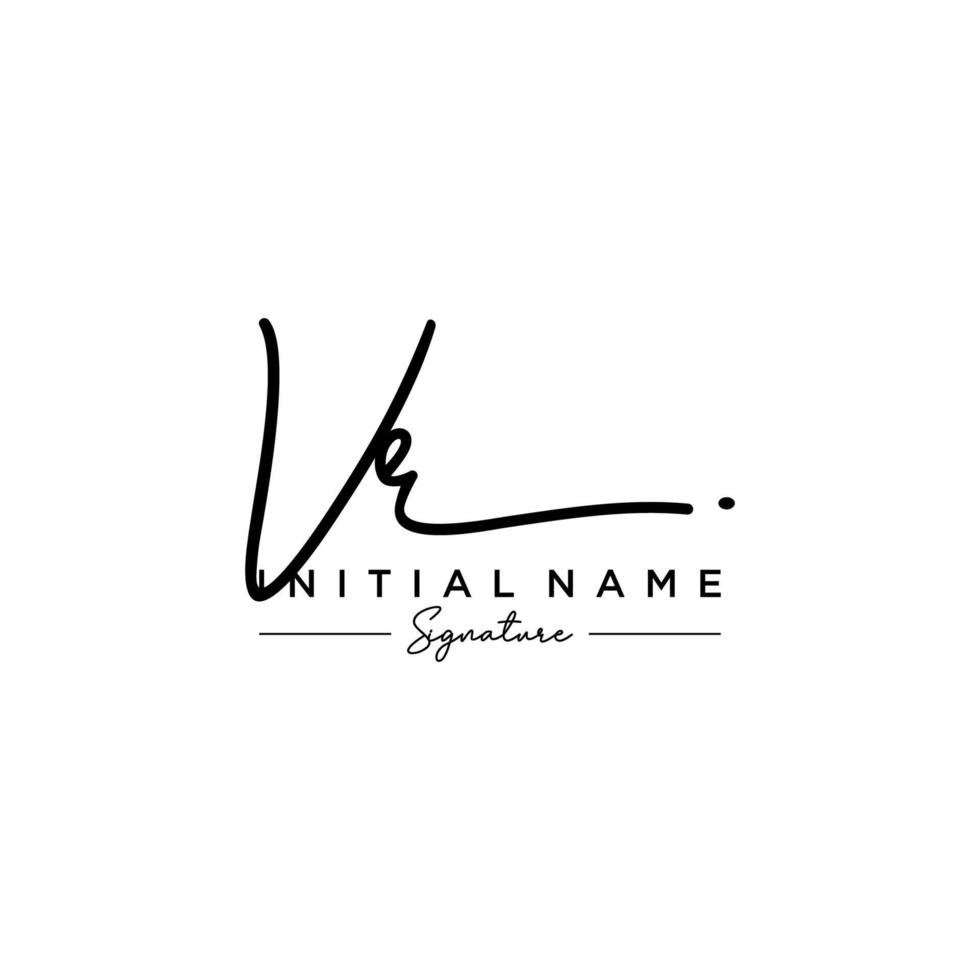 Letter VR Signature Logo Template Vector