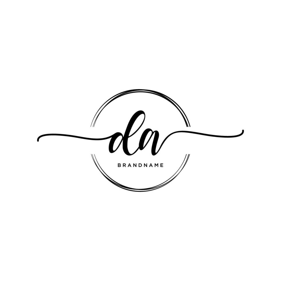 inicial da femenino logo colecciones modelo. escritura logo de inicial firma, boda, moda, joyería, boutique, floral y botánico con creativo modelo para ninguna empresa o negocio. vector