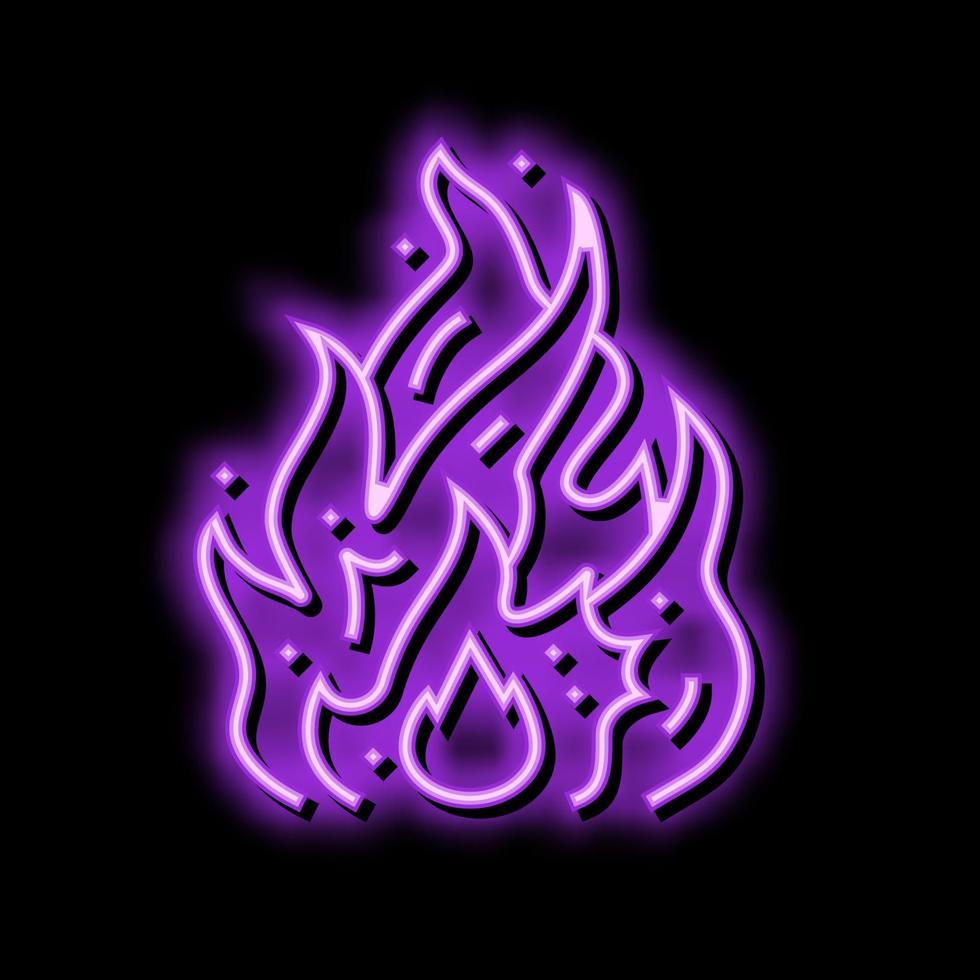 flame fire neon glow icon illustration vector