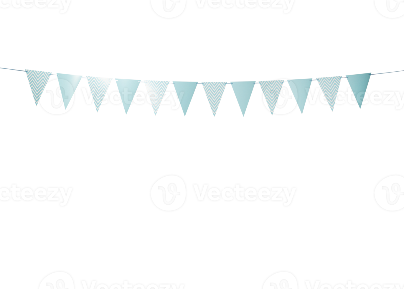 Paper Party flags cutout, Png file