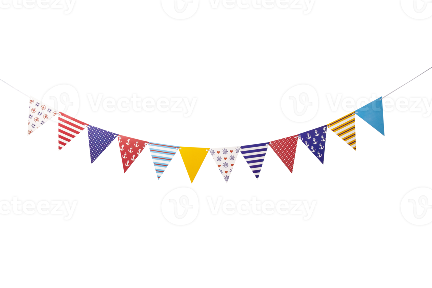 Paper Party flags cutout, Png file
