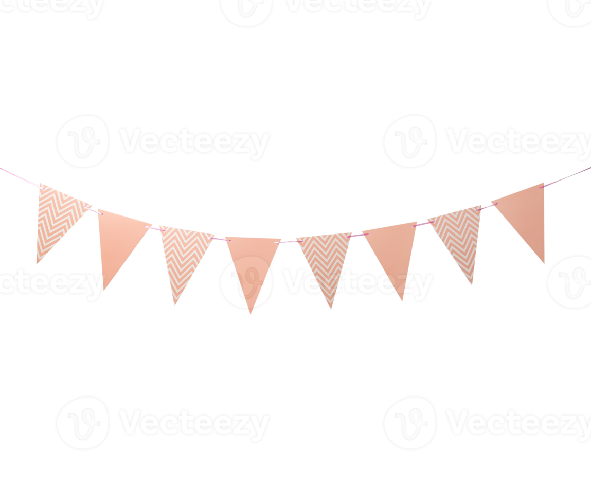 Paper Party flags cutout, Png file