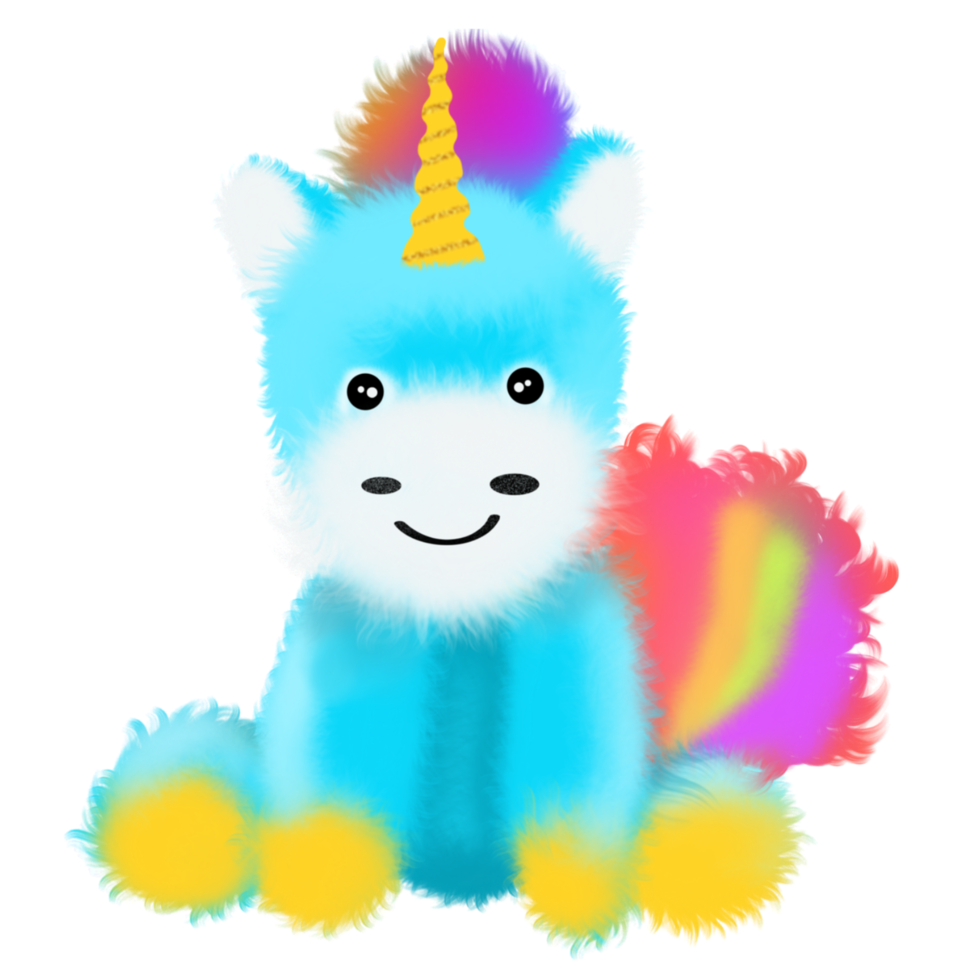 Cute unicorn horse. Fairytale children sweet dream. png