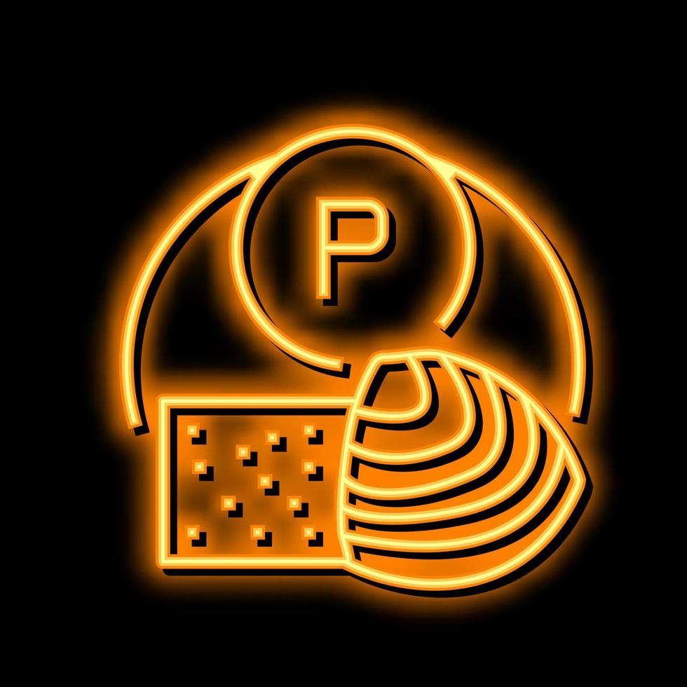 p vitamin neon glow icon illustration vector