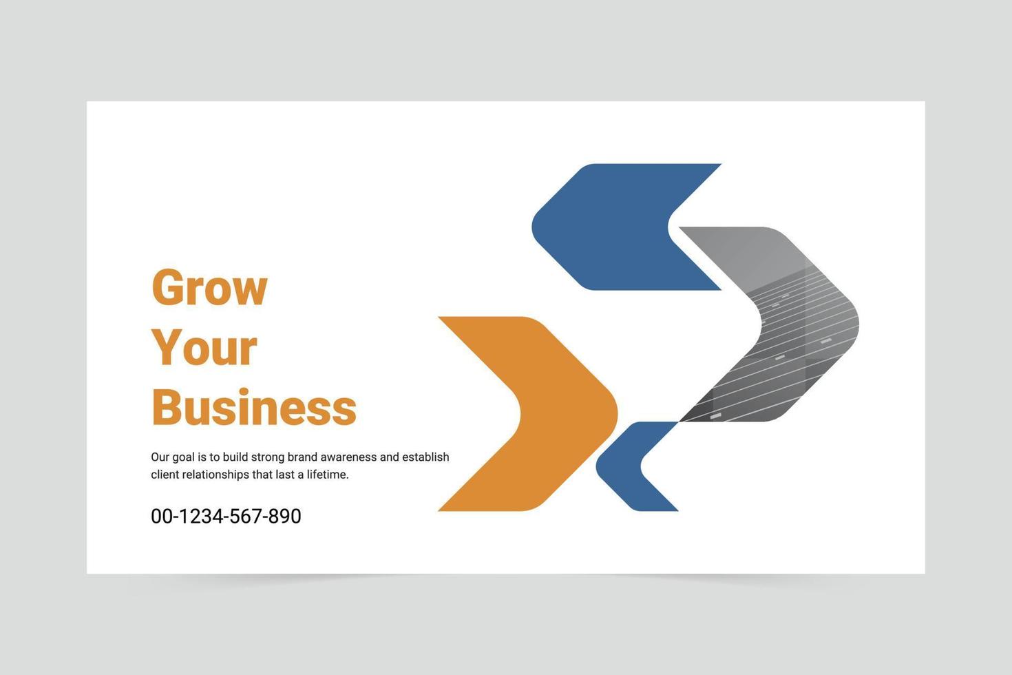 Vector Cover Page Of Grow Your Business Template