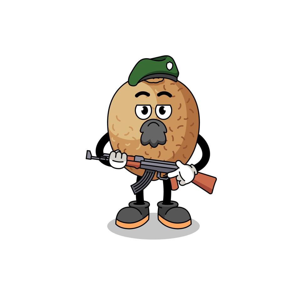 personaje dibujos animados de kiwi como un especial fuerza vector