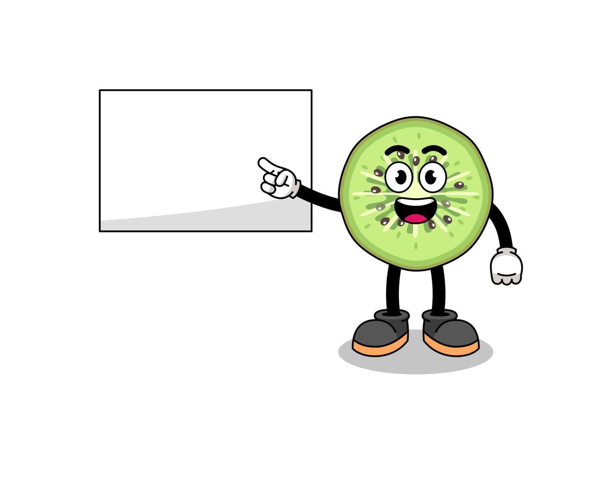 sliced kiwifruit illustration doing a presentation vector