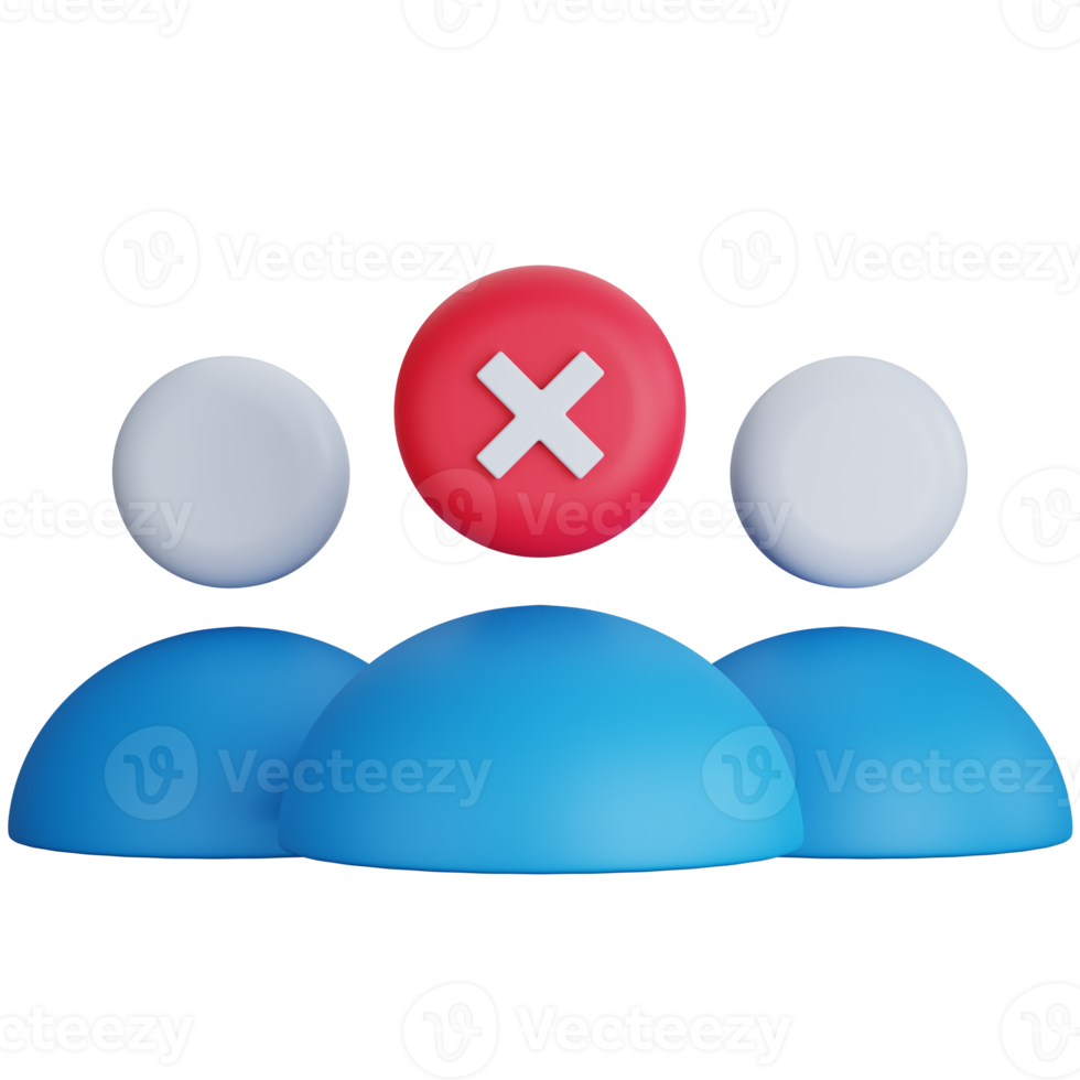 3D Illustration Group Users With Crosses png