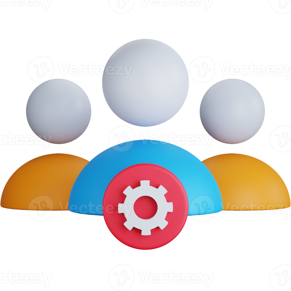 3d ilustración administración grupo png