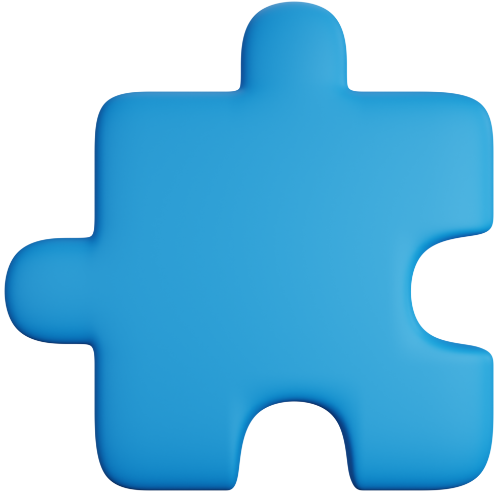 3D illustration Icon Blue Puzzle Piece 20575811 PNG